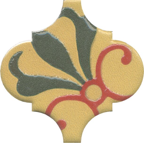 Керамическая плитка Декор Арабески Майолика орнамент os\a38\65000 6,5x6,5