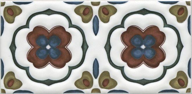 Керамическая плитка Декор Клемансо орнамент stg\b617\16000 7,4x15