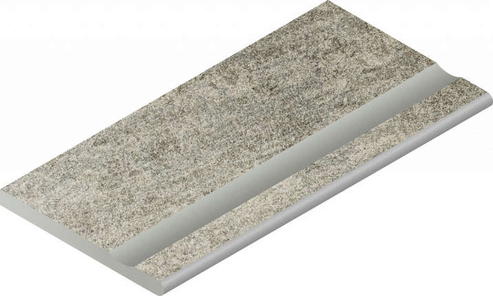 Керамогранит Бортик Нордика Сильвер с выемкой закругленный 620090001060 серый 30x60