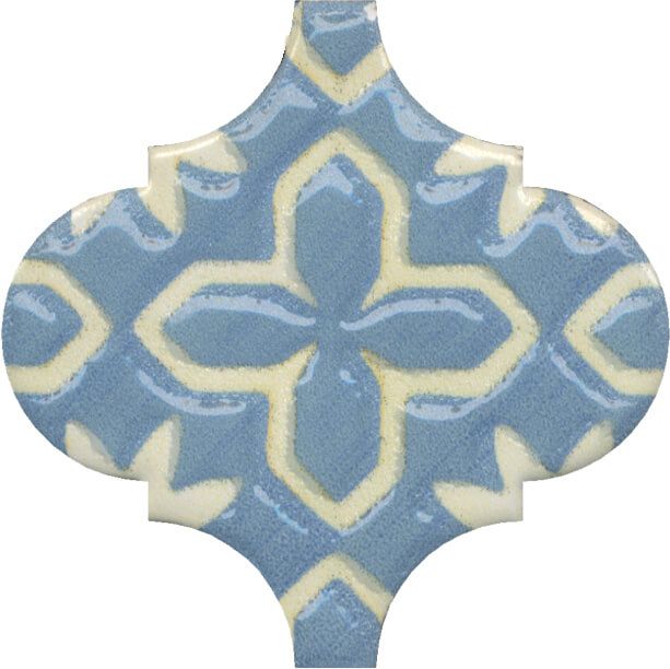 Керамическая плитка Декор Арабески Майолика орнамент os\a37\65000 6,5x6,5