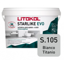 Затирка эпоксидная + клей Литокол STARLIKE EVO 1кг S.105 BIANCO TITANIO