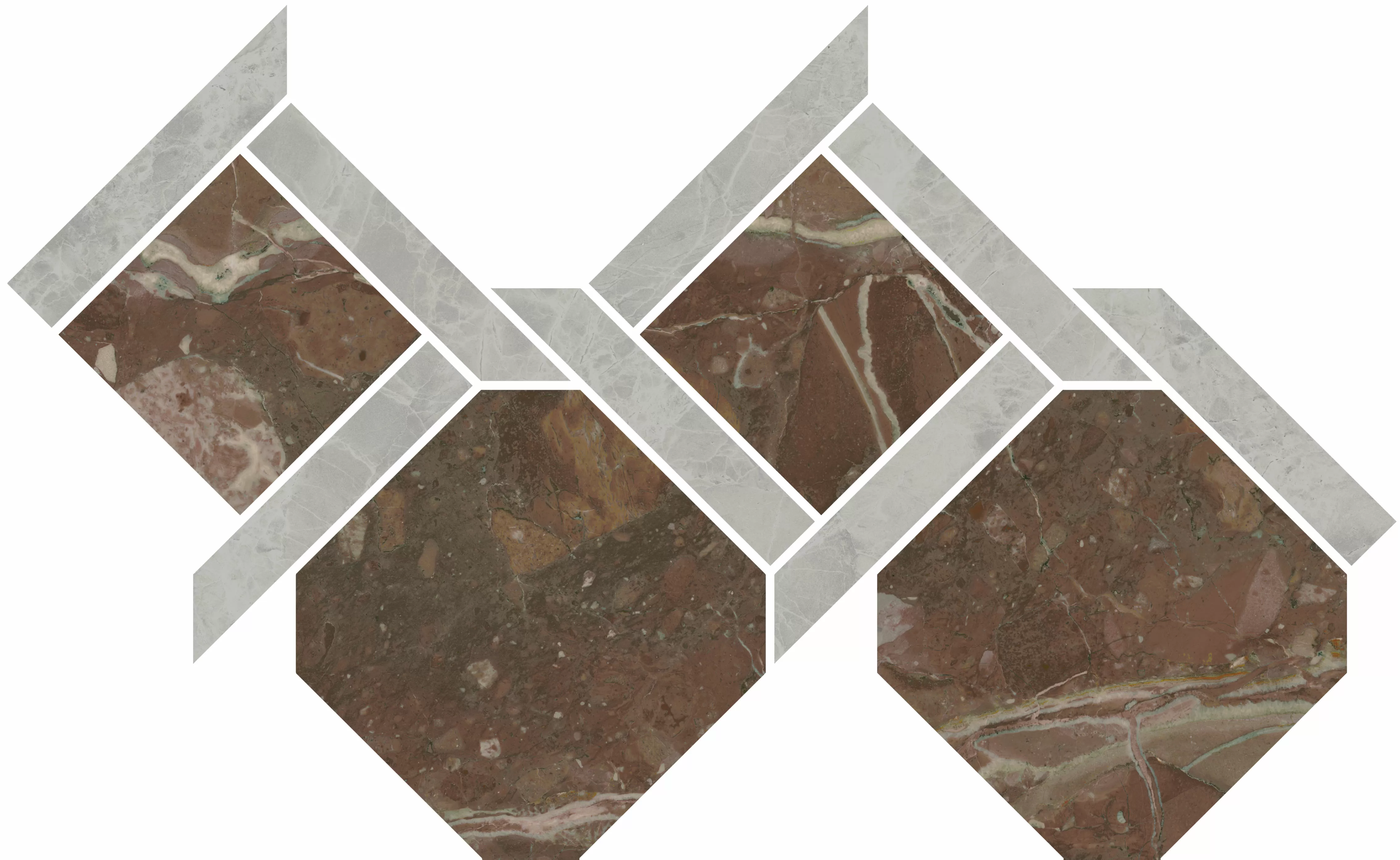 Керамическая плитка Декор kerama marazzi id165 Риальто 1 наборный лаппатированный 29.5x48