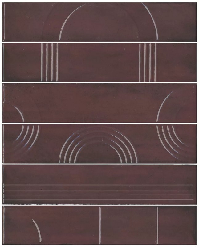 Керамическая плитка Панно kerama marazzi kmp3sta006rn6x Панно Мажорель бордовый глянцевый из 6 частей 28.5x36
