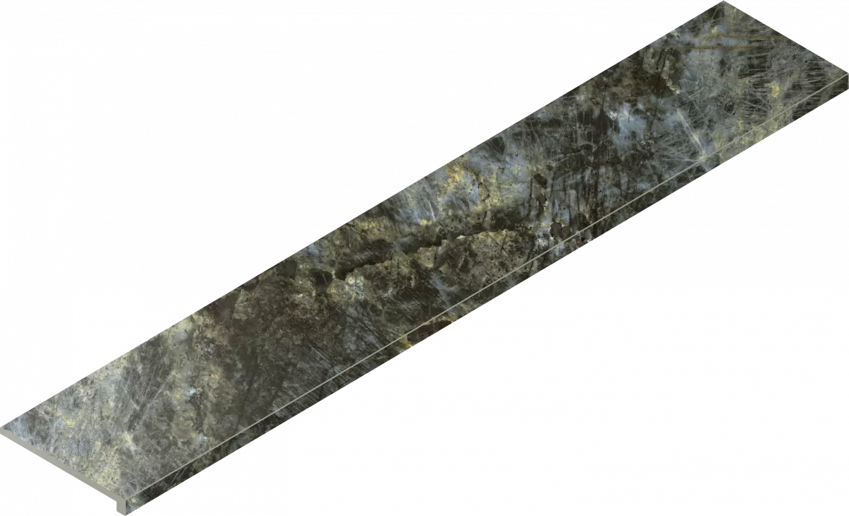 Ступени Италон Стелларис Мадагаскар Дарк угловая правая 620070002629 серый 33x160