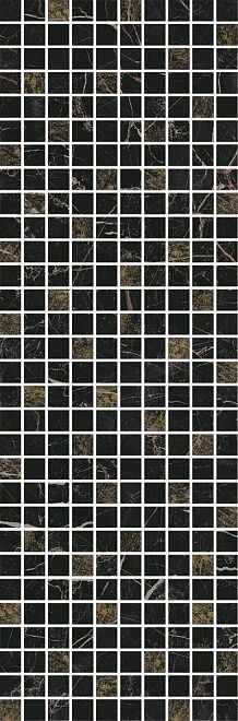 Керамическая плитка Декор Астория черный мозаичный 25x75