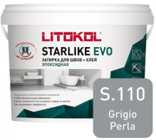 Затирка эпоксидная + клей Литокол STARLIKE EVO 1кг S.110 GRIGIO PERLA