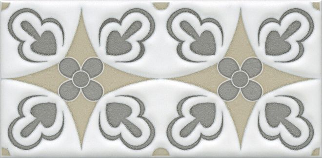 Керамическая плитка Декор Клемансо орнамент stg\a620\16000 7,4x15