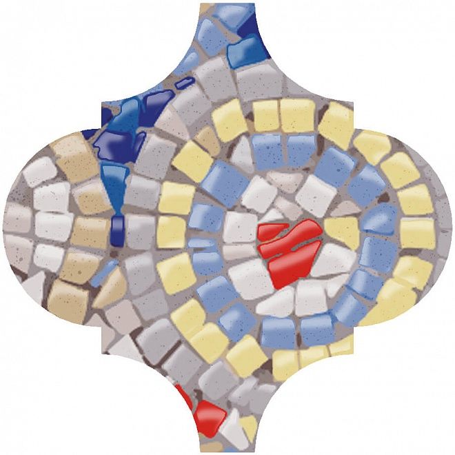 Керамическая плитка Декор Арабески Майолика Гауди op\a170\65000 6,5x6,5