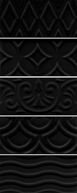 Керамическая плитка авеллино чёрный структура mix 7,4x15