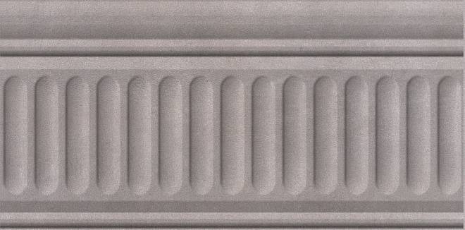 Керамическая плитка Бордюр Александрия серый структурированный 9,9x20