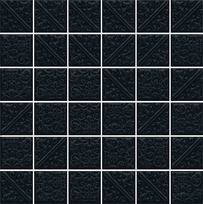 Керамическая плитка Ла-Виллет черный 30,1x30,1