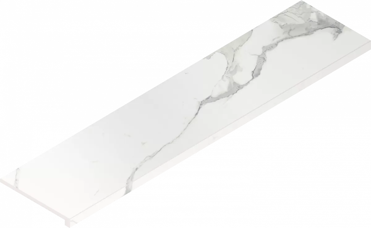 Ступени Италон Стелларис Статуарио Уайт угловая правая 620070002598 белый 33x120