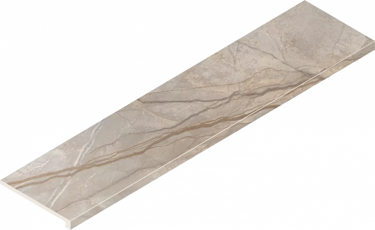 Ступени Италон Стелларис Элегант Сильвер угловая правая 620070002602 серый 33x120