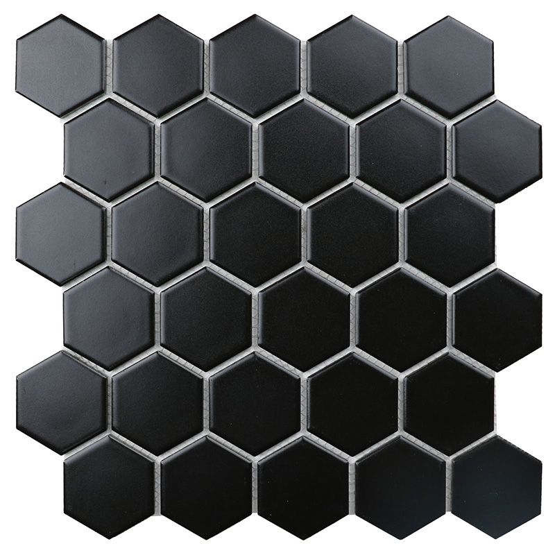 Мозаика hexagon small black matt 26,5x27,8