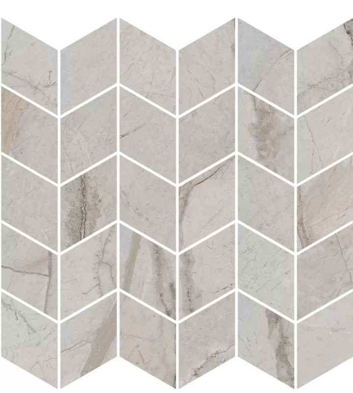 Керамическая плитка Декор kerama marazzi kmd2msm007br Ифран мозаичный серый светлый глянцевый обрезной 30x31.2