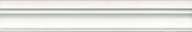 Керамическая плитка Бордюр Багет Магнолия белый обрезной 5x30