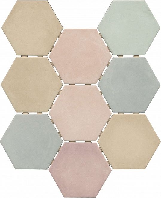 Керамическая плитка Патакона микс, полотно из 9 частей (размер каждой части 12х10,4) 10,4x12