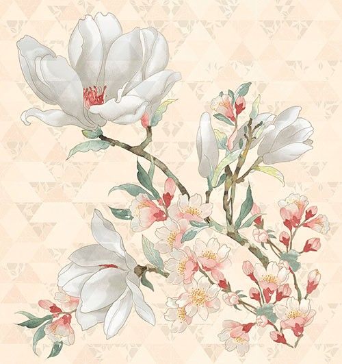 Керамическая плитка primavera magnolia crema 70,9x75,3