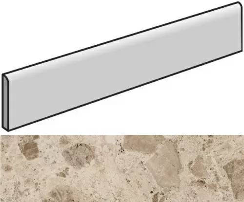 Керамогранит Континуум Стоун Беж плинтус 7.2x80