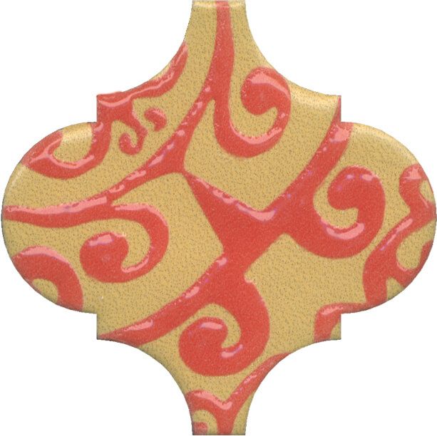 Керамическая плитка Декор Арабески Майолика орнамент os\a39\65000 6,5x6,5