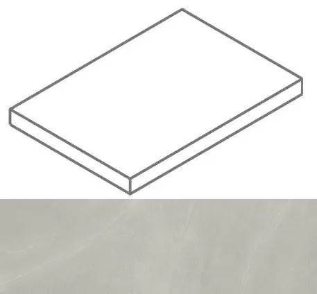 Ступени Континуум Сильвер ступ. угл.лев 33x120