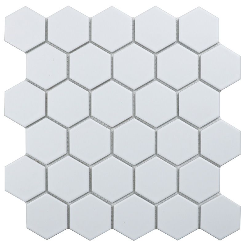 Мозаика hexagon small white matt 26,5x27,8