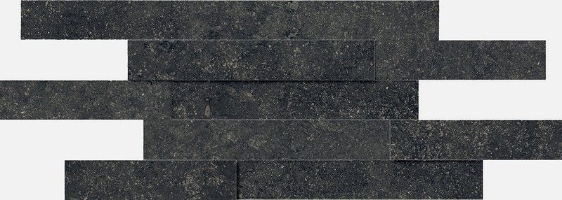 Мозаика Italon Room Stone Black Brick 3d 28x78