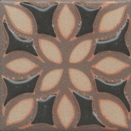 Керамическая плитка вставка анвер 9 коричневый 4,85x4,85