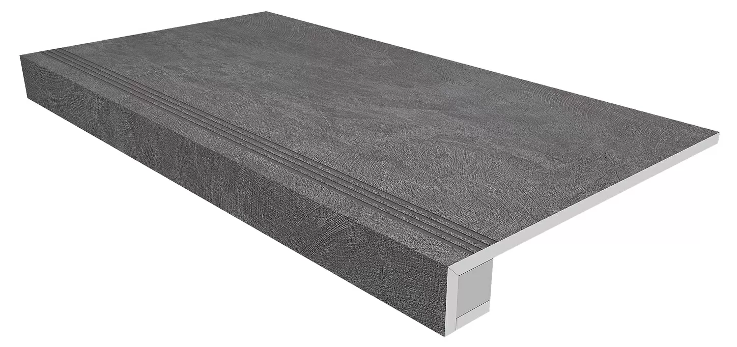 Ступени Комплект estima sr06 spectrum graphite (33x120 непол. прямоугол. бортик с насечками + Подступенок 14,5x120) 33x120