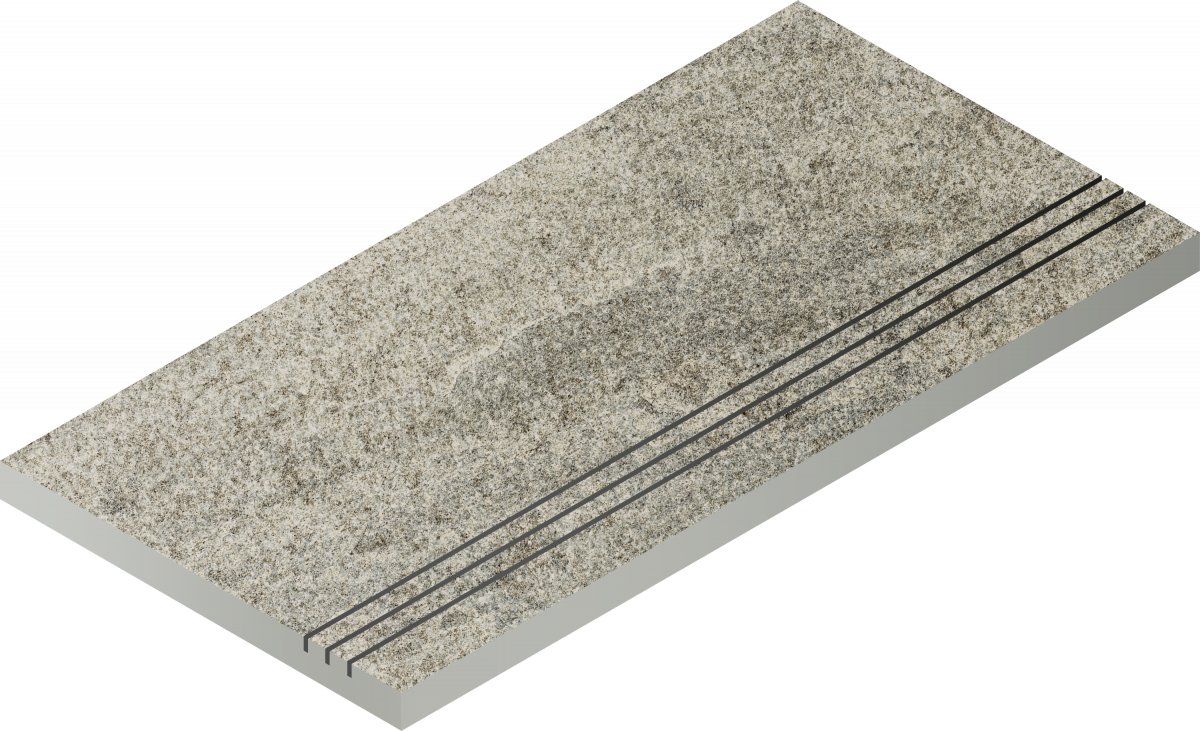 Керамогранит Бортик Нордика Сильвер грип 620090001066 серый 30x60