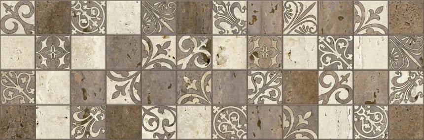 Фото Lasselsberger Травертино декор мозаика 20x60 коричневый