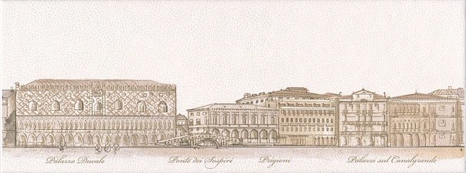 Керамическая плитка Декор Сафьян Панорама venezia stg\a578\15061 15x40