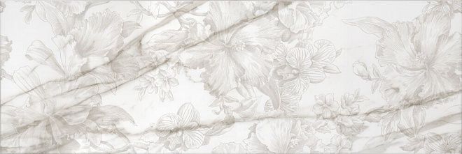 Керамическая плитка Декор Прадо цветы обрезной 40x120