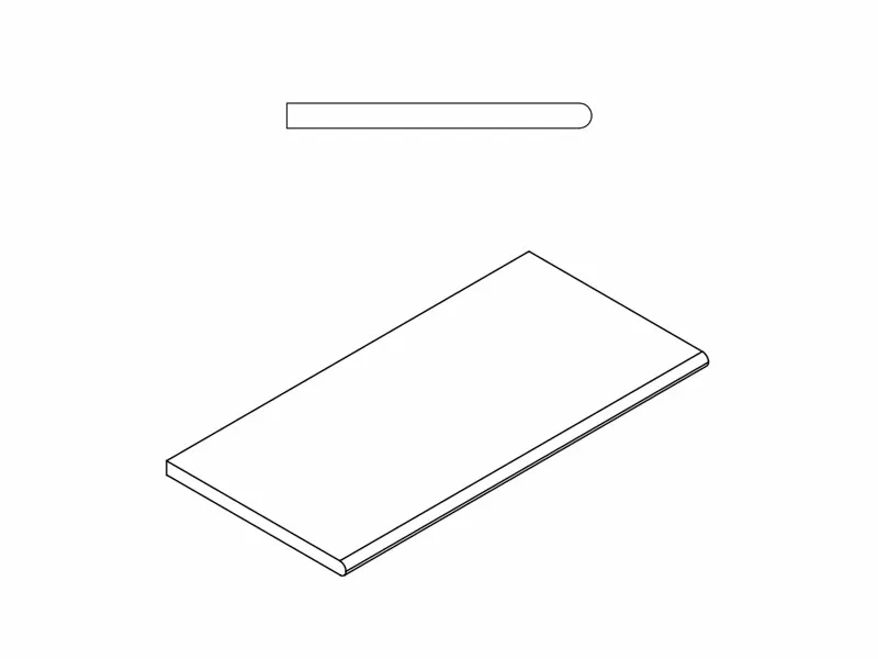 Бортик italon Материя x2 Титанио закругленный 620090001204 черный 30x120