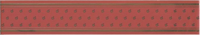 Керамическая плитка бордюр фонтанка красный 7,2x40