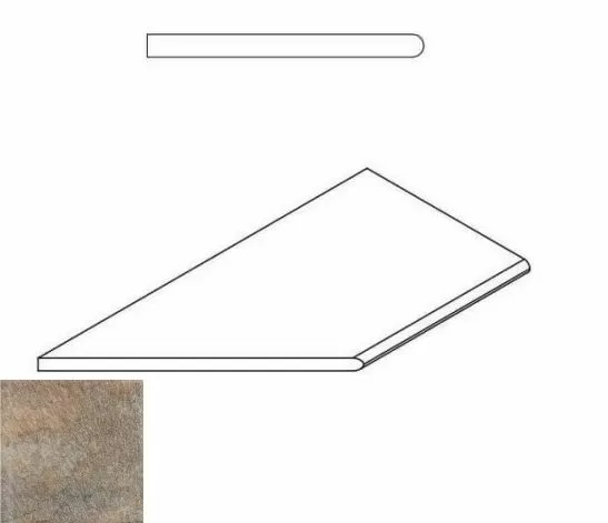 Керамогранит ЭМЕРАЛЬД БОРТИК 30x60 ЗАКРУГЛ.ЛЕВ 30x60