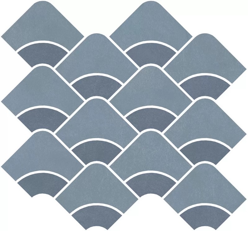 Керамическая плитка Декор kerama marazzi kmd2hid011br Таделакт наборный синий светлый, синий матовый обрезной 28x30