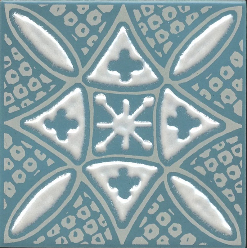 Керамическая плитка Декор kerama marazzi kmd3sta020gn Бахия 2 бирюзовый глянцевый 9.8x9.8