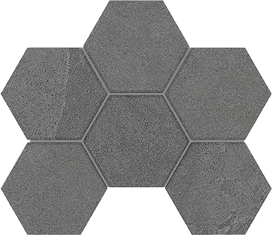 Мозаика estima ln03/te03 luna hexagon anthracite серый 25x28.5