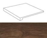 Ступени etic palissandro scalino angolare sx 22,5x22,5