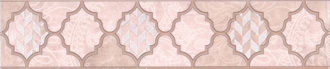 Керамическая плитка Бордюр Фоскари розовый 5,4x25