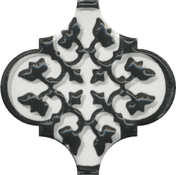 Керамическая плитка Декор Арабески глянцевый орнамент os\a26\65000 6,5x6,5