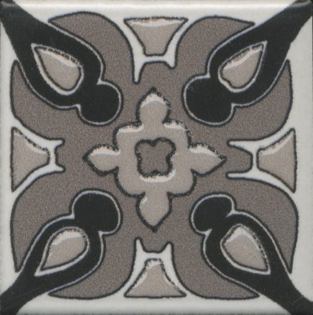Керамическая плитка вставка анвер 3 серый 4,85x4,85