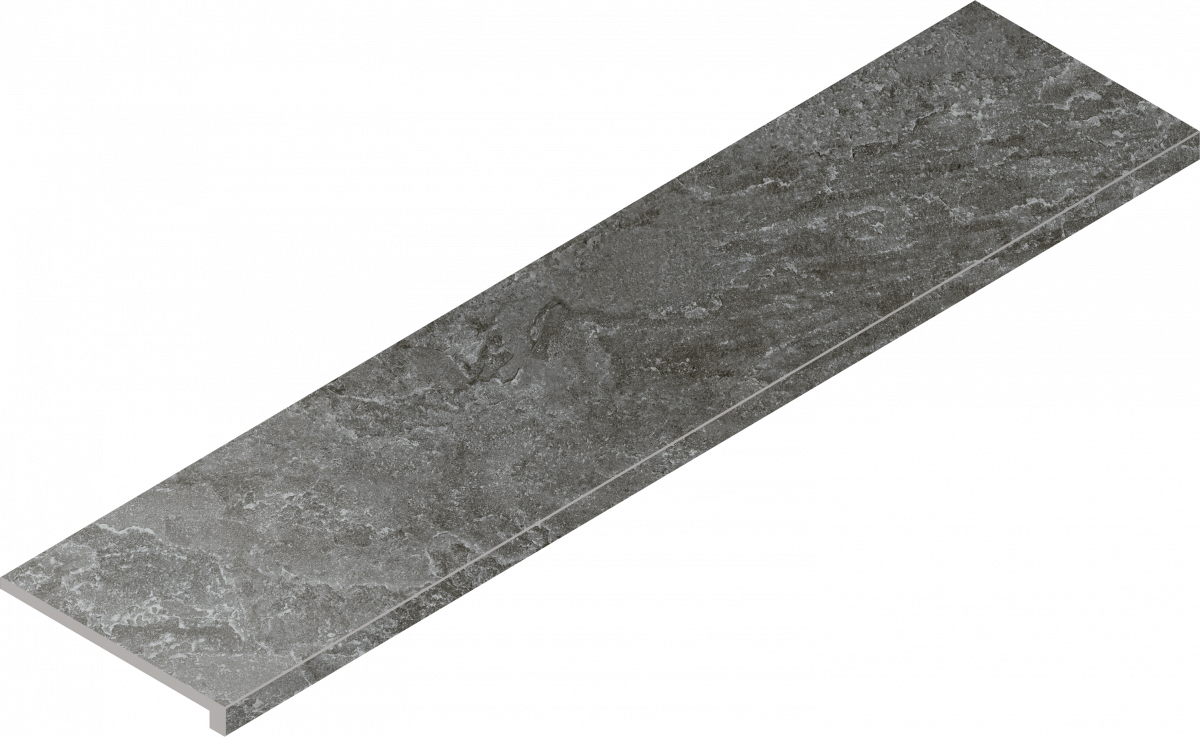 Ступени Италон Магма Графит угловая правая 620070003019 серый 33x120