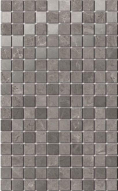 Керамическая плитка Декор Гран Пале серый мозаичный 25x40