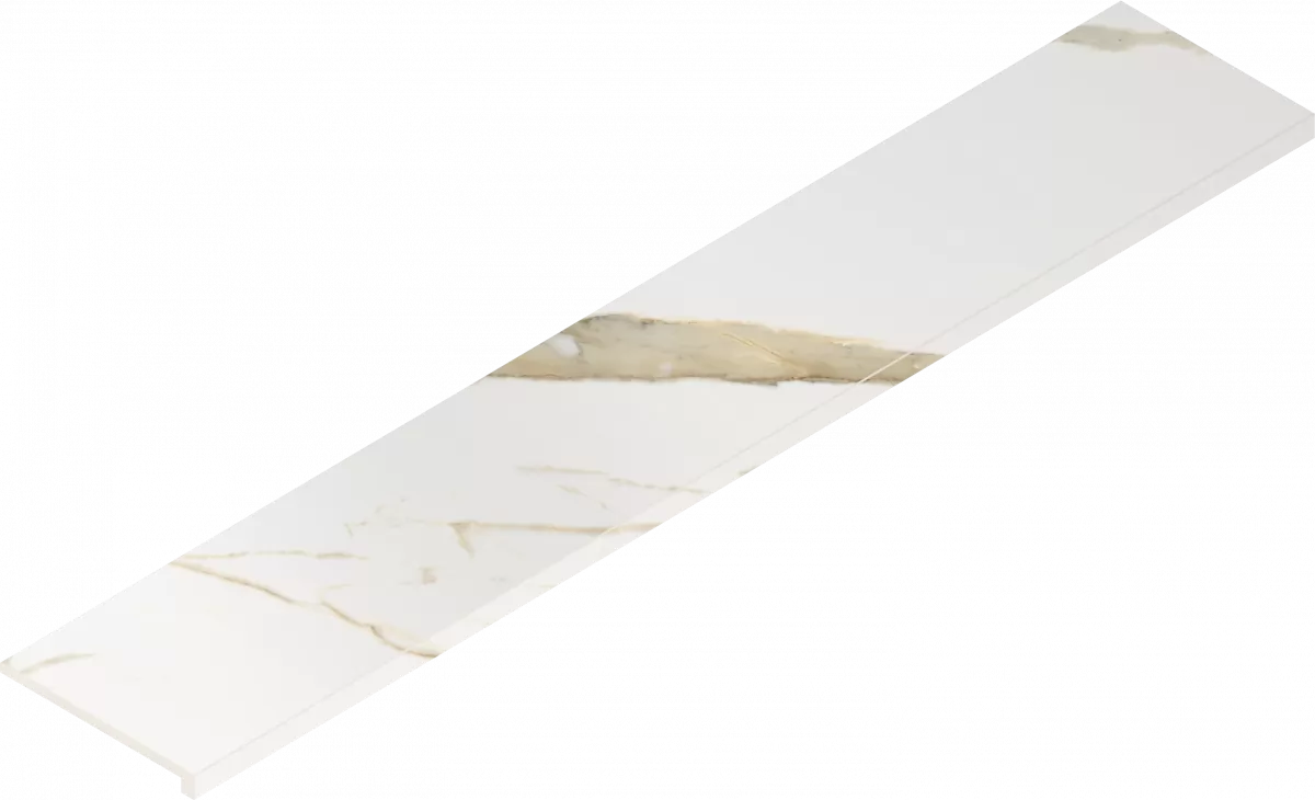Ступени Италон Стелларис Калакатта Голд угловая правая 620070002622 белый 33x160
