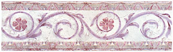 Керамическая плитка Бордюр Травы b184\830 5,8x20