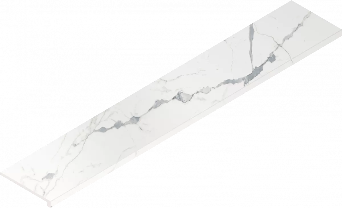 Ступени Италон Стелларис Статуарио Уайт фронтальная 620070002612 белый 33x160