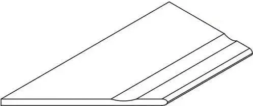 Бортик Италон Космос Роуп с выемкой закругленный левый 620090001398 бежевый 30x120