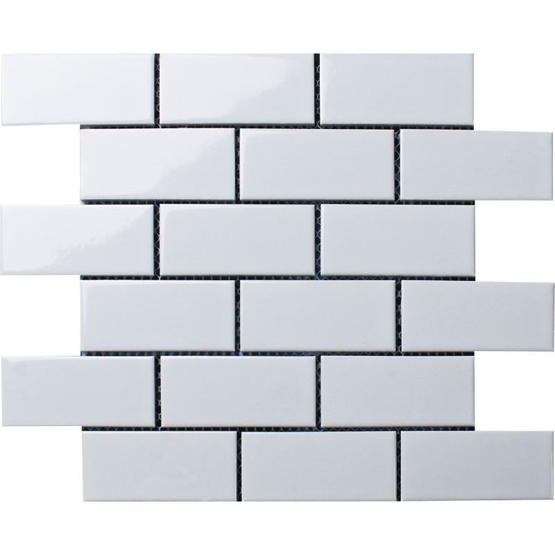 Мозаика brick white glossy 28,8x29,4